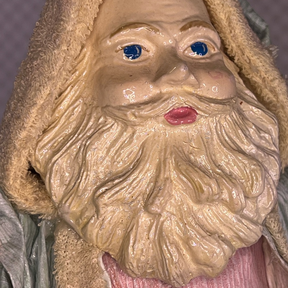 Vintage Silvestri Paper Mache Santa Clause & Gifts 16” Tree Topper - Picture 11 of 13